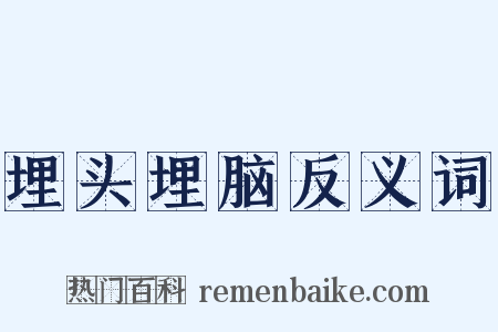 埋头埋脑反义词是什么意思的图片
